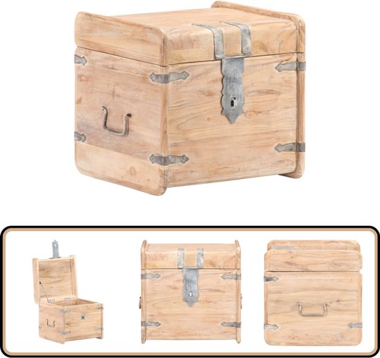 Tidyard Opbergbox van hout met waterdichte voering, 150 x 50 x 58 cm