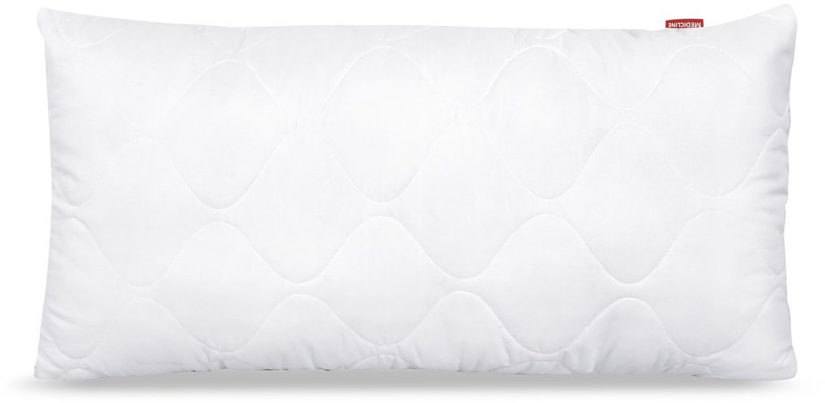 AIO FACTORY Kussen 30x50 cm anti-allergisch gewatteerd microvezel siliconen Wit