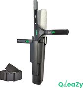 Kit de nettoyage de vitres professionnel Unger Ninja 35 cm - 4 en 1 - Avec seau QleaZy et ceinture en nylon de 105 cm