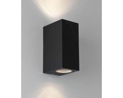Cube lamp -binnen en buiten- wandlamp- zwart mat- boven en onderlicht- zwart- akoestische panelen- lamp- blok- ip44- absinthe- cube up down-