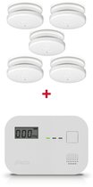 Alecto Brandmelder set - 5 stuks SA20 Rookmelders met 10 jaar sensor + COA3910 Koolmonoxidemelder 10 jaar sensor