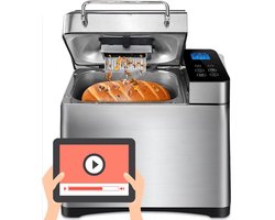 Fornello Broodbakmachine - Incl. Uitlegvideo’s - Notendispenser - Keramisch bakpan