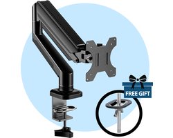 Quickdays QMS-1332 Monitor Arm - Voor 1 Scherm - Monitor Beugel geschikt voor 13 t/m 32 Inch - Staal - Zwart