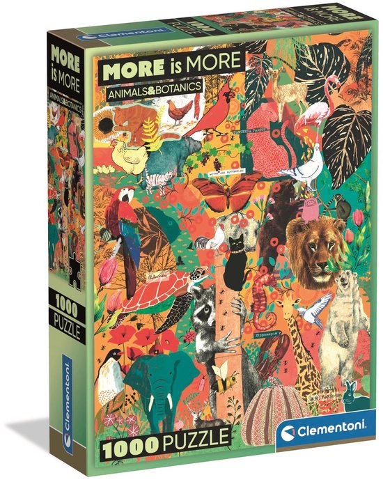 Clementoni - Puzzel - 1000 Stukjes - Dieren en Botanische Illustraties - Puzzel Voor...