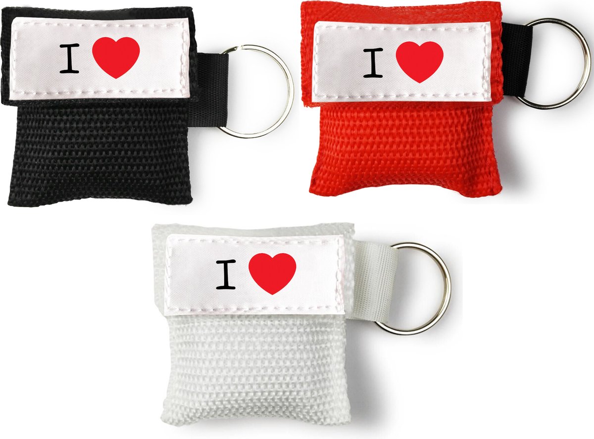 Goedkoopste 3x Kiss of Life - Beademingsmasker - I Love - Assorti
