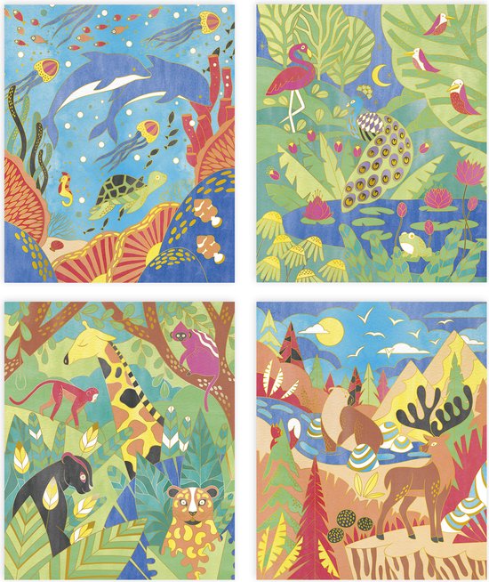 Janod Atelier Gouden Plaatje Dieren Verven Bol Janod Atelier Gouden Plaatje Dieren Verven Bol