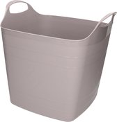 Bathroom Solutions Kuip - flexibel - emmer/wasmand - taupe - 25 liter - 41 x 35 x 38 cm