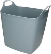 Bathroom Solutions Kuip - flexibel - emmer/wasmand - grijsblauw - 25 liter - 41 x 35 x 38 cm
