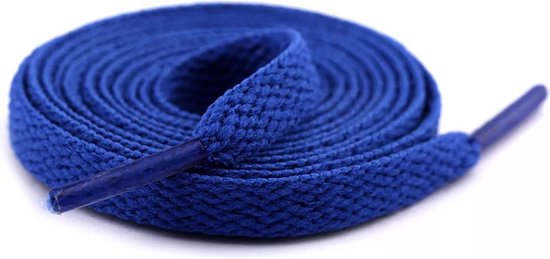 Premium Platte Schoenveters Blauw 140cm – Voor Sneakers Wandelschoenen Skateboard Schoenen en meer - Veter – Schoenveter Plat - Blauwe