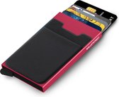 Walletstreet Uitschuifbare Pasjeshouder Plus - Walletstreet Aluminium Creditcardhouder Card Protector Anti-Skim/ RFID Card Protector 7 Pasjes – Rood/Red
