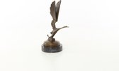 A BRONZE ART DECO STORK CAR MASCOT