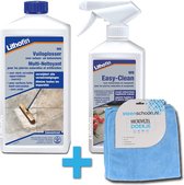 Lithofin reinigingsset voor werkbladen - MN Vuiloplosser 1L + Easy clean 500ml + GRATIS microvezel doekje van Steenschoon