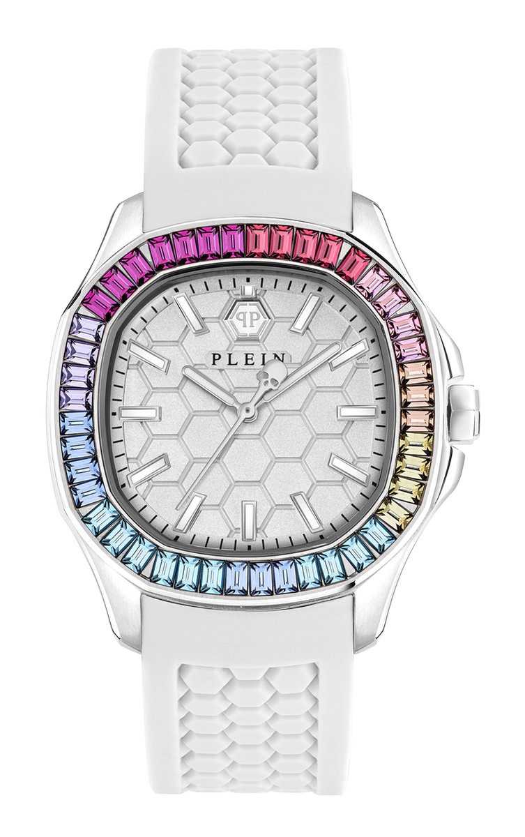 Philipp Plein $pectre Lady PWTAA0223 Horloge - Siliconen - Wit - Ø 38 mm