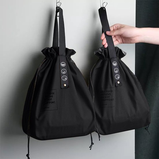 Lopoleis® Lunchtas - Koeltas - Picknicktas - Koelzak - Waterdicht - Coolbag - Lunch bag - Koeltasje - Koeltas lunch - Koeltasje Klein - Zwart van Lopoleis — afbeelding 3