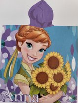 Frozen dubbelzijdige badponcho 52 x 55 cm Anna En Elsa - Badponcho 100% katoen met capuchon