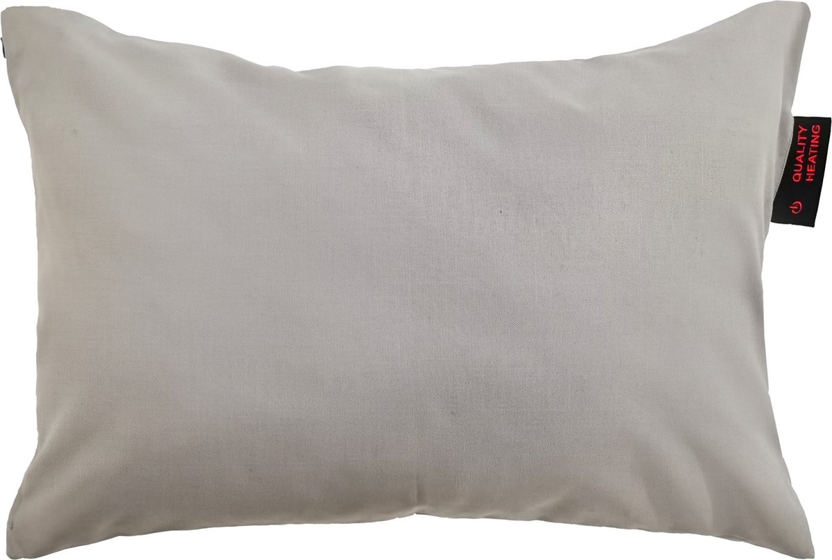 Quality Heating - Warmtekussen draadloos - Infrarood kussen oplaadbaar - Warmy - 45 x 65 cm - Taupe - magnetische oplaadfunctie - powerbank