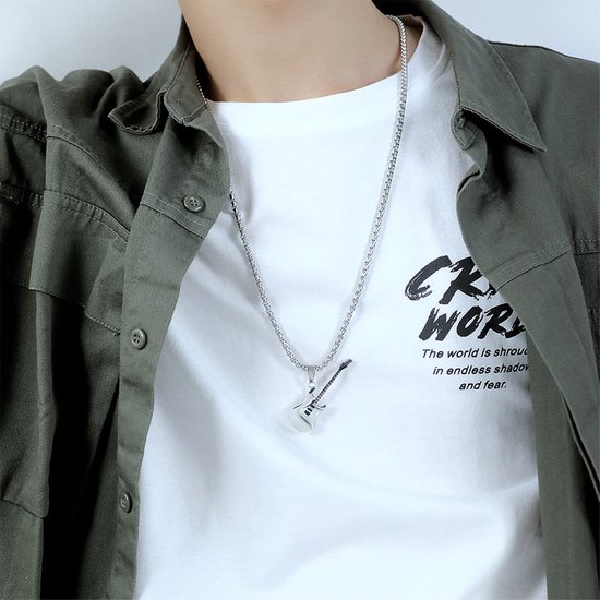 SiVaji Ketting Hanger Ketting Mannen Vrouwen Sieraden Ketting Schedel Hanger Ketting Hip Hop Rock Mannen En Vrouwen Grote Schedel Punk Hanger Ketting, Eén maat