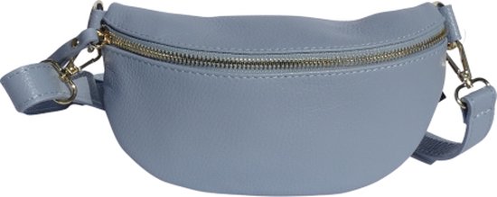 Adventure - Bumbag - Heuptas - Crossbodytas - 24 x 14 x 6 cm - Leer - Blauw