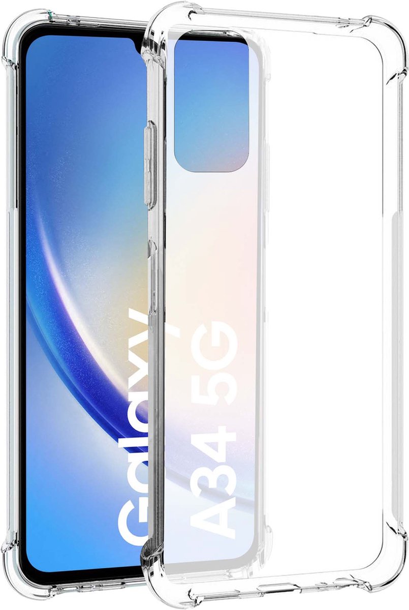 Arara Hoesje geschikt voor Samsung Galaxy A34 hoesje transparant siliconen shockproof backcover