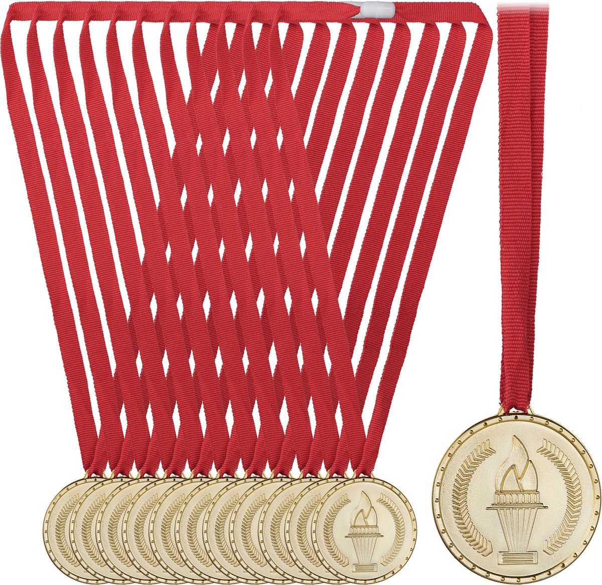 100 stuks plastic winnende medailles voor kinderen, gouden