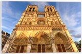 WallClassics - Panneau en mousse PVC - Vue de face de Notre-Dame de Paris - Photo 60x40 cm sur panneau en mousse PVC (avec système d'accrochage)