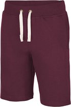 Classic Campus Shorts/Korte Broek merk Just Hoods Burgundy Rood - XXL