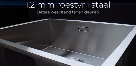 Mizzo Linea Kleine Spoelbak 18X40CM - Wasbak Keuken - Onderbouw / Vlakbouw Inbouw... | bol.com