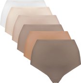 MAGIC Bodyfashion Panty Pack (6-pack) Dames Onderbroek - Skintones Combi - Maat M