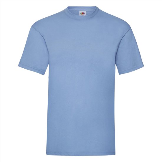 T-shirt Fruit of the Loom - 100% coton - 5 pièces - Bleu ciel - L.