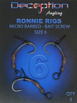 Ronnie Rigs (3 per pack) - Size 4 Micro Barbed with Bait Screw