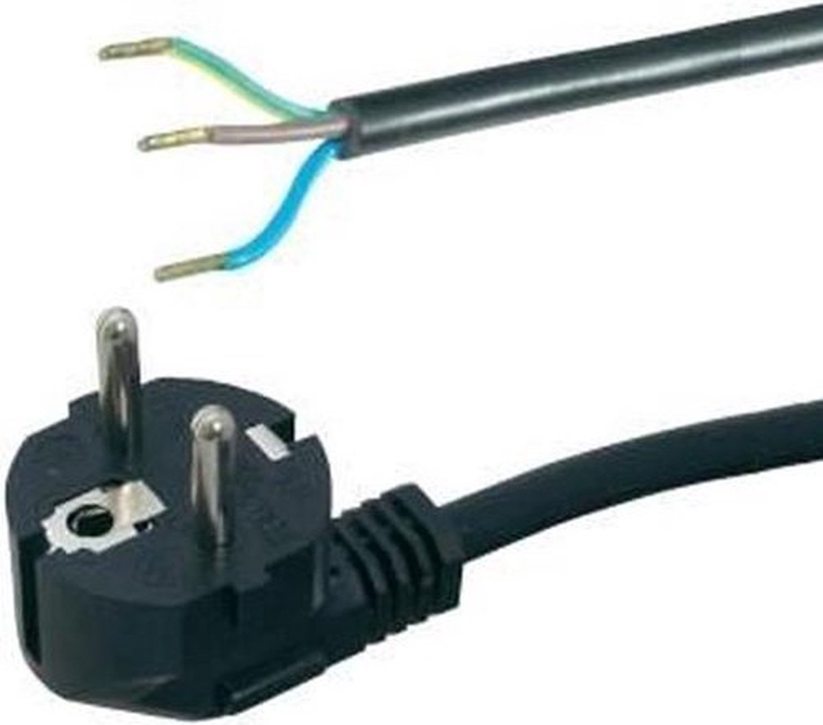 VB Extend PVC Aansluitsnoer met Randaarde - 3x1mm² - VML H05VV-F - PVC - 3m - Zwart