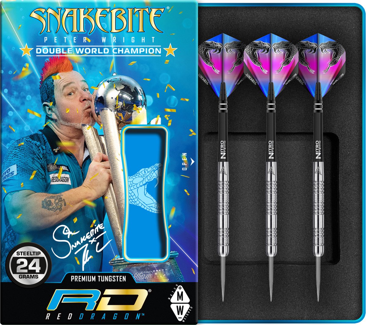 Red Dragon Peter Wright 85% Snakebite 11 - Dartpijlen