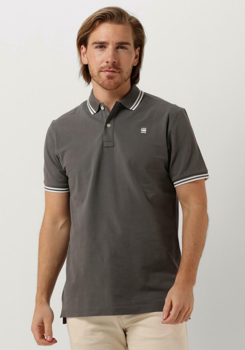 G-star Dunda Slim Stripe Polo Met Korte Mouwen Grijs M Man | bol