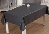 Tafellaken - Tafelzeil - Tafelkleed - Met Reliëf - Geweven kwaliteit - Soepel - Uni zwart - 140 cm x 180 cm