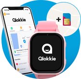 Qlokkie Kiddo 23 - Montre GPS enfant 4G - Tracker GPS - Whatsapp - Appel vidéo - Définir la zone de sécurité - Fonctions d'alarme SOS - Smartwatch enfants - Y compris carte SIM et application mobile - Rose