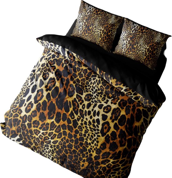 Decoware® dekbedovertrek Leopard print - katoen renforce - 240x220 + 2st 60x70 - Lits-jumeaux