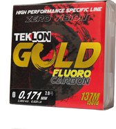 Teklon Gold Fluorocarbon - Vislijn - Fluorocarbon - 137meter - Diameter 0.171mm - Trekkracht 3.003kg – Eftta approved