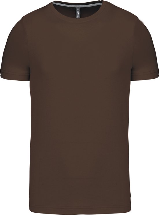 T-shirt korte mouwen met crew neck Kariban Chocolate - M