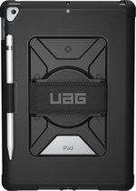 Apple iPad 9 10.2 (2021) Hoes - UAG - Metropolis Handstrap Serie - Hard Kunststof Backcover - Black - Hoes Geschikt Voor Apple iPad 9 10.2 (2021)
