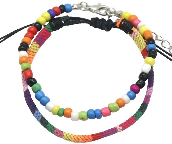 Bracelets - Perles - Set 2 Pièces - Multicolore