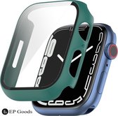 EP Goods - Protection d'écran en Tempered Glass à couverture complète pour Apple Watch Series 4/5/6/7/SE 40 mm - Dur - Protection - Vert foncé