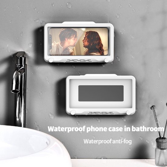 Waterdichte Douche Telefoonhouder – 360° Draaibaar – IPX6 – Geschikt Voor 4-7 Inch Smartphones – Touchscreen Compatible – Eenvoudige Installatie Met Zuignap