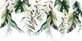 Fotobehang - Vlies Behang - Dansende Botanische Bladeren - Jungle - 254 x 184 cm