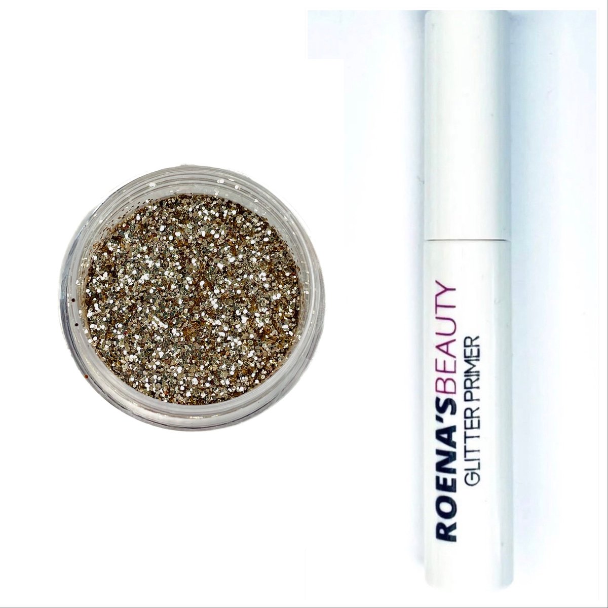 Roena's Beauty | eyeshadow glitter Champagne plus primer