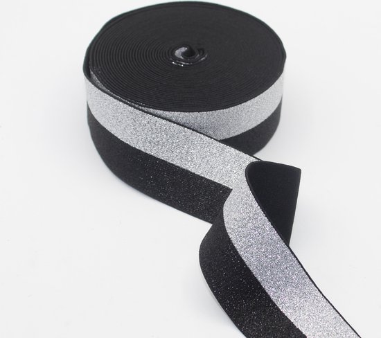 TigerTie Veiligheidsstropdas in effen effen kleur - voorgebonden elastiek, zilver, ca. Länge 54 cm (incl. Knoten), Breite 8 cm