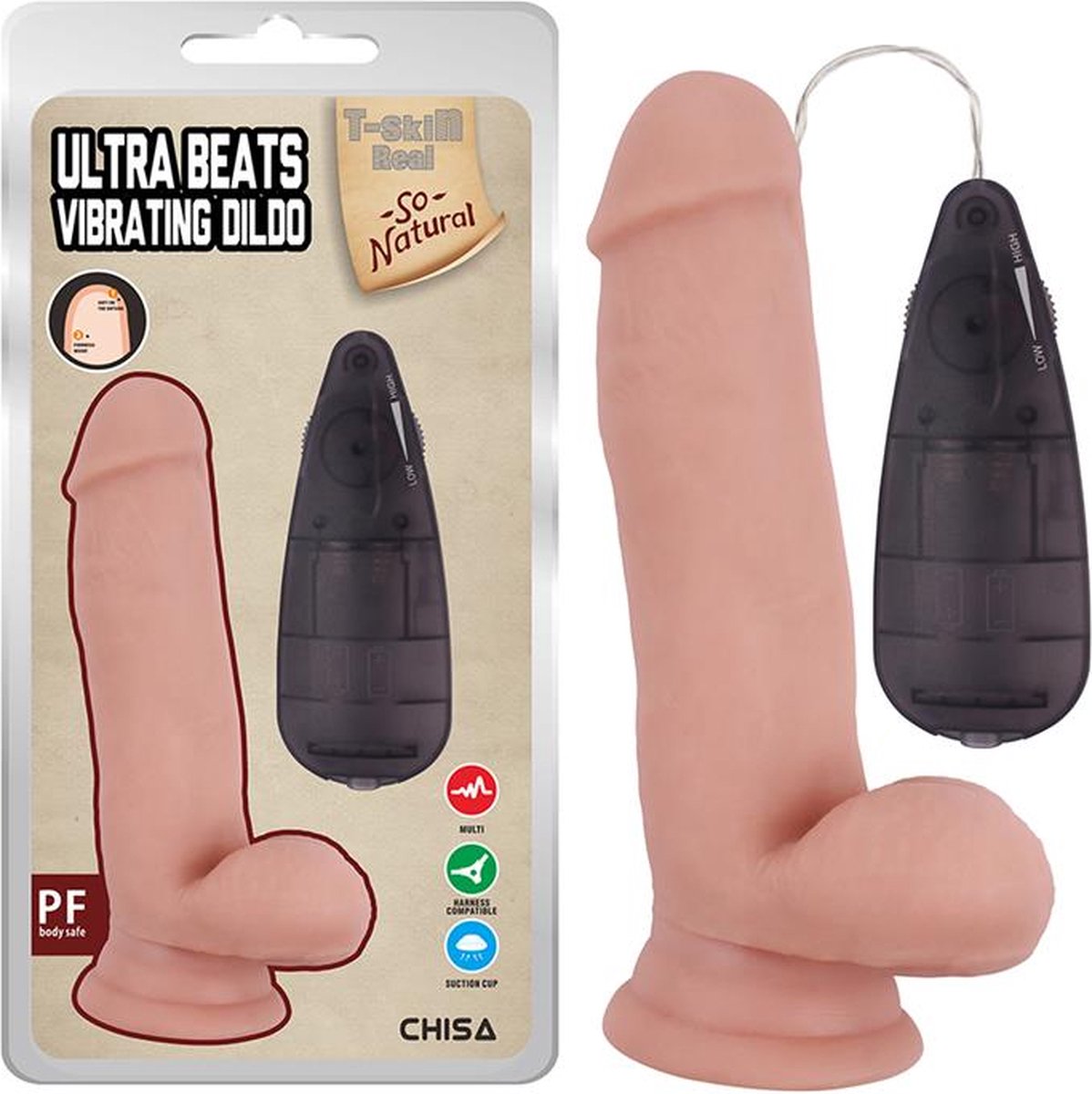 Realistic Vibrating Dildo Ultra Beats 6.8