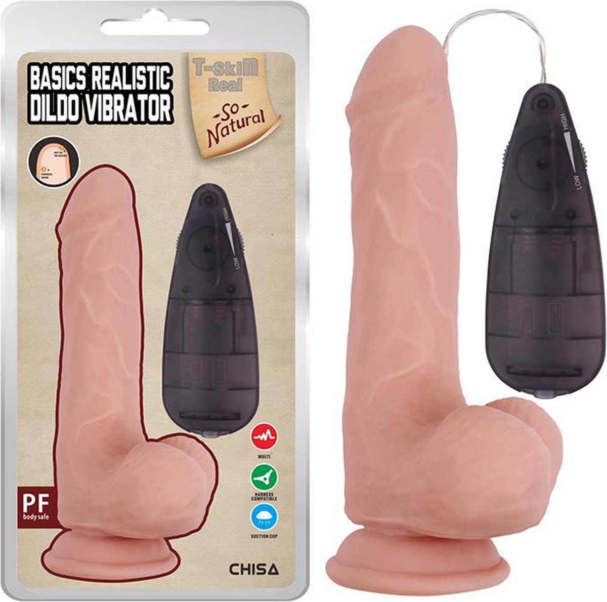 Realistic Vibrating Dildo Basics Realistic 7.8