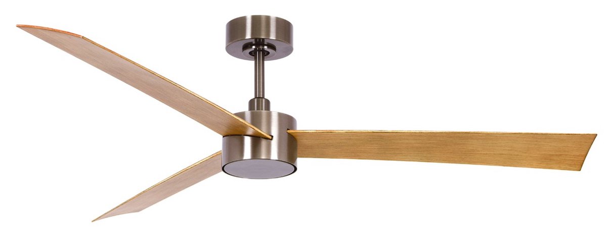 Plafondventilator Climate IV Staal - Teak 12W Led Ø 132cm