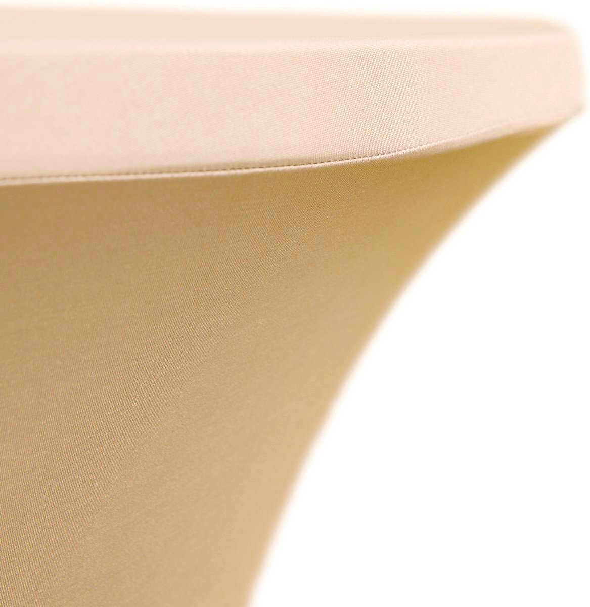 Statafelrok Beige – ∅80-85 x 110 cm – Stretch – Tafelrok voor Statafel – Geschikt voor Horeca Evenementen | Sta Tafel Hoes | Staantafelhoes | Cocktailparty | Trouwerij