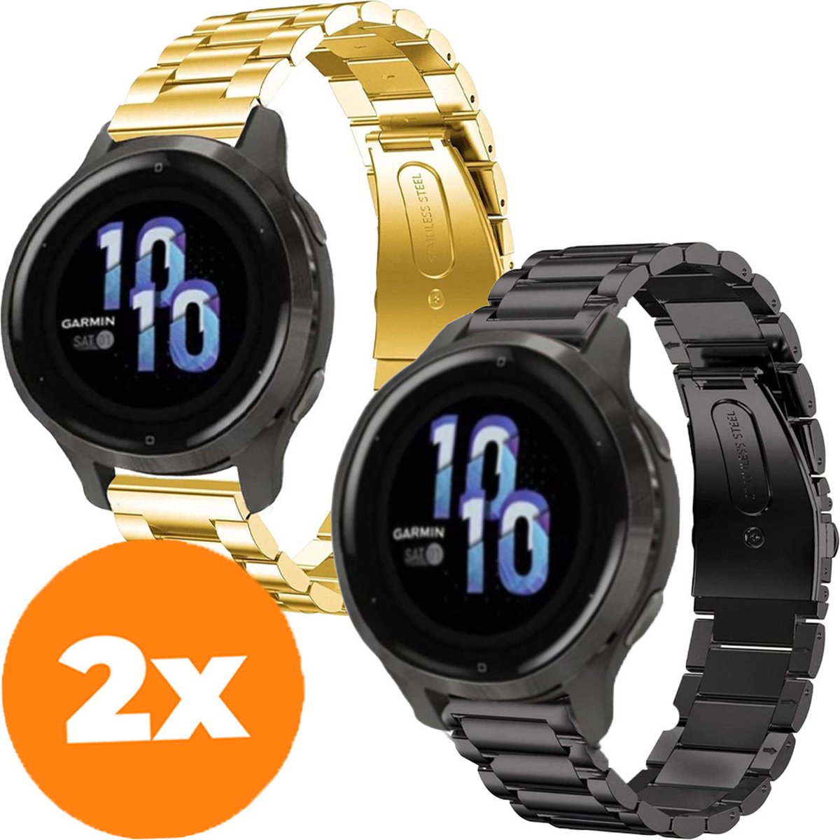 Bandje voor Garmin Venu 2S/Vivoactive 3S/Vivoactive 4S - rosegoud - Smartwatch bandjes en Bandje voor Garmin Venu 2S/Vivoactive 3S/Vivoactive 4S - rosegoud - Smartwatch bandjes en